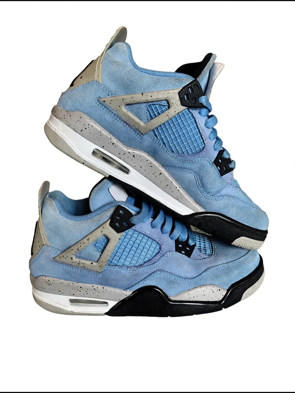 Jordan 4 Retro University Blue UNC 408452-400 Youth 6Y Womens 7.5